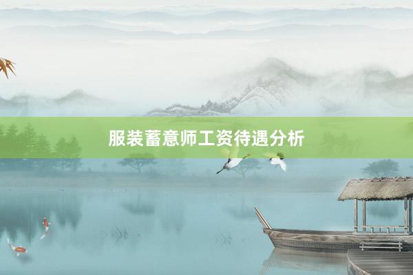 服装蓄意师工资待遇分析