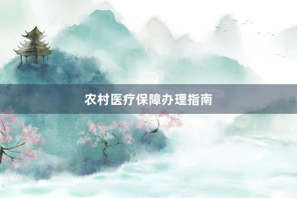 农村医疗保障办理指南